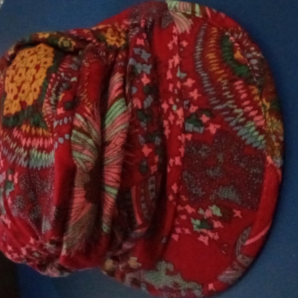 CLEARANCE Wine Red Floral Hat